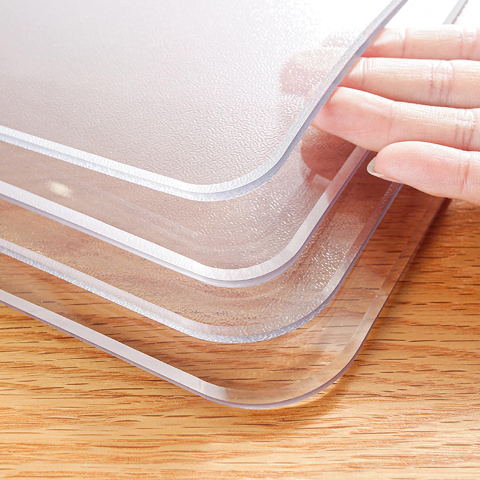 Sous-main de bureau transparent 60 cm x 240 cm en PVC imperméable antidérapant pour station de travail durable Protection de table 1,5 mm d'épaisseur