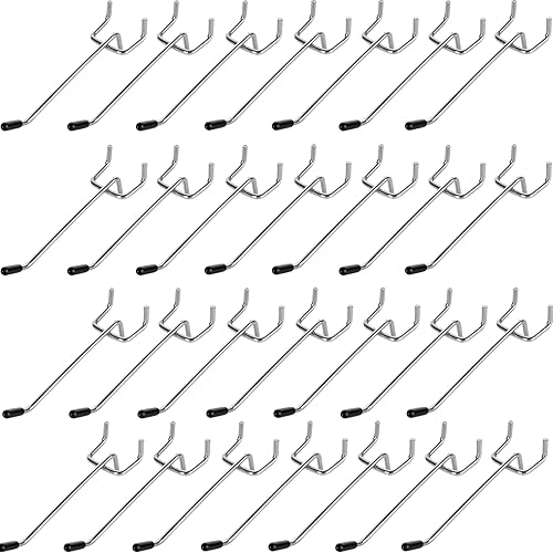 100 ganchos para tablero de clavijas de 4 pulgadas, accesorios para tablero de clavijas de 18 pulgadas y 14 pulgadas con punta de goma, ganchos de