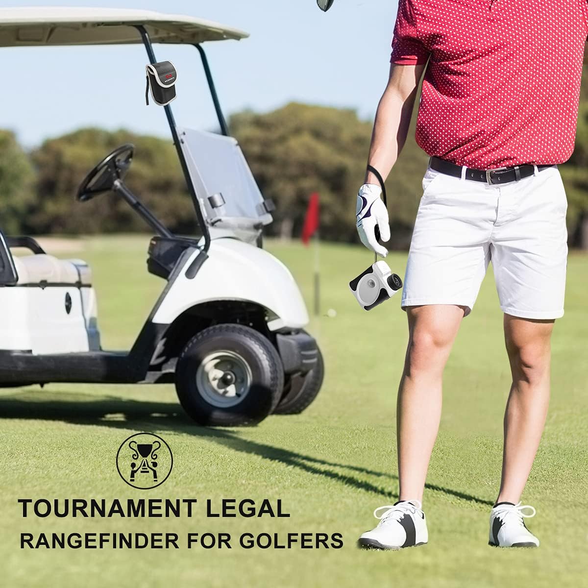 WOSPORTS Golf Rangefinder, 800 Yards Laser rangefinder, High-Precision Flag Lock/Speed/Distance, No Slope Tournament Legal Rangefinder for Golfing, Target Shooting and Hunting, with Battery : Sports & Outdoors