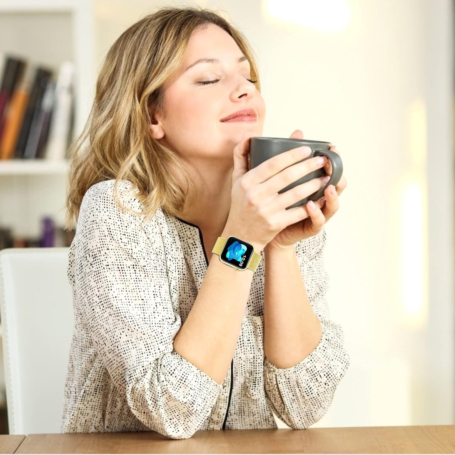 Amazon.com: Sunnywoo Metal Stainless Steel Band Compatible with Apple Watch  Bands 38mm 40mm 41mm 42mm 44mm 45mm,Gold Loop Adjustable Strap Magnetic  Wristband for iWatch Series 7 6 5 4 3 2 1