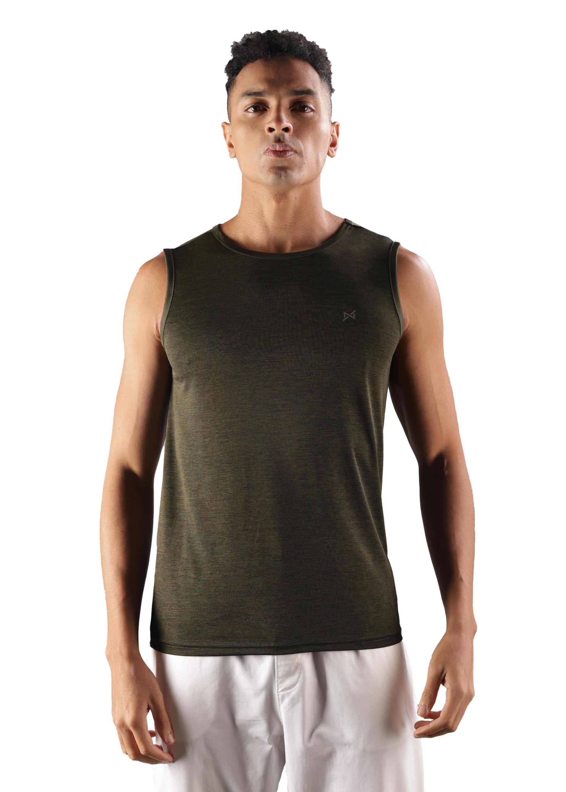 force nxt Muscle T-Shirt for Men Pack of 1 | Dry Fit Gym Tank for Men | Regular Fit, Round Neck Active Wear T-Shirt for Men | Anti Odour, Sleeveless Mens Sports & Yoga T-Shirt for Men-picture-30