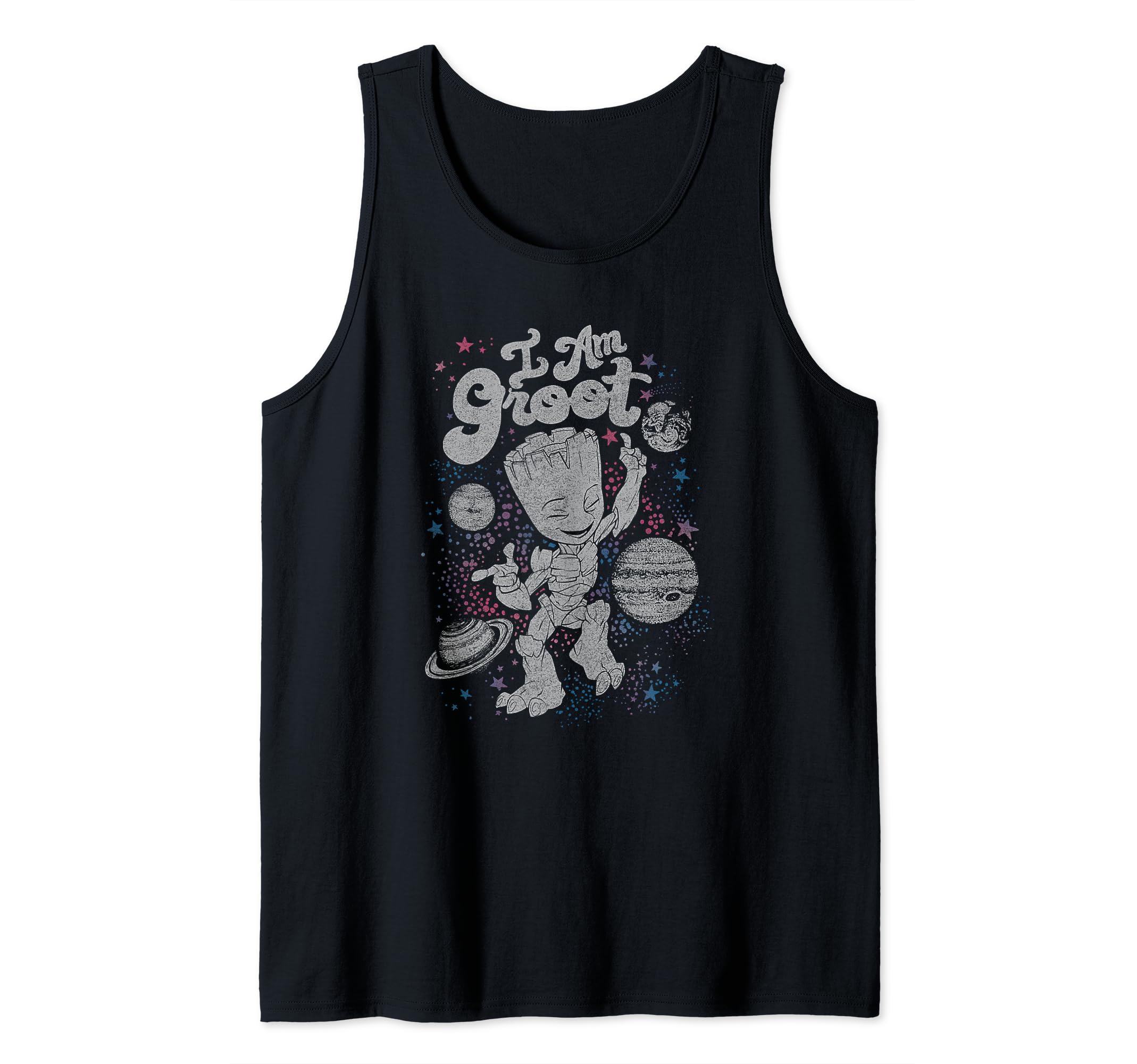 Tank top I Am Groot estilo retro galáctico para fans de Marvel 2