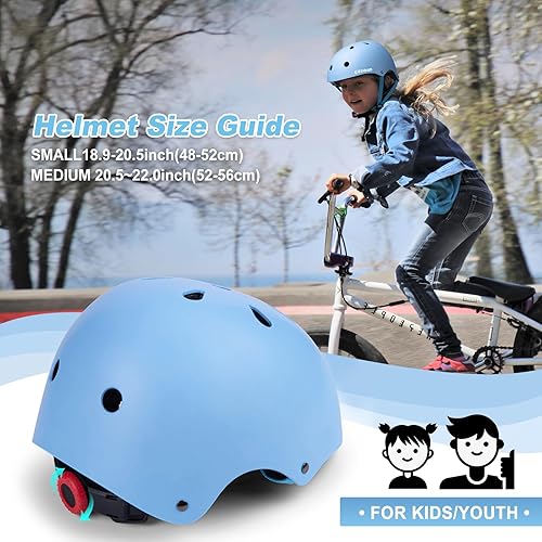 Miniatura 106 de Casco de bicicleta para niños, cascos de patineta para niños de 2 a 3 a 5 a 8 a 14 años, ajustable, multideporte, bicicleta, patinaje, fútbol, Negro