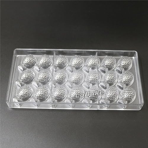 Miniatura 3 de LoBake 21 cavidades forma de piña PC policarbonato molde de plástico para chocolate accesorios de cocina DIY hornear suministros