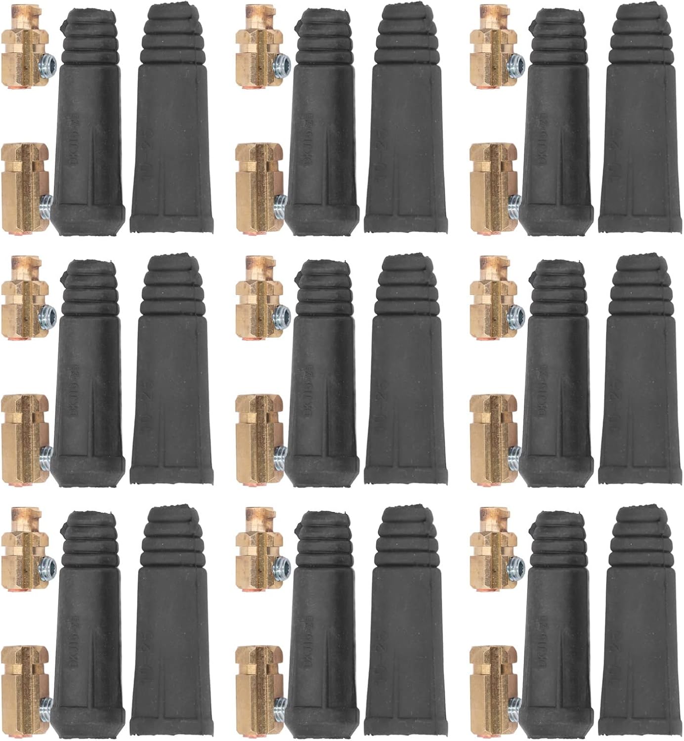 Garosa Welding Cable Connector Plug, Rubber Brass Quick Fitting 200A to 250A for Electric and Gas Shielded Welding Machines