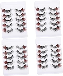 minkissy 20 Pares De Cílios Postiços Naturais Cílios Postiços 3D Extensão De Cílios Postiços Aparência Natural Cílios Cílios Naturais Cluster Cílios Extensões De Cílios Bandas De Fibra