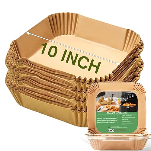 10 Inch Largest Square Air Fryer Disposable Paper Liner, XXL