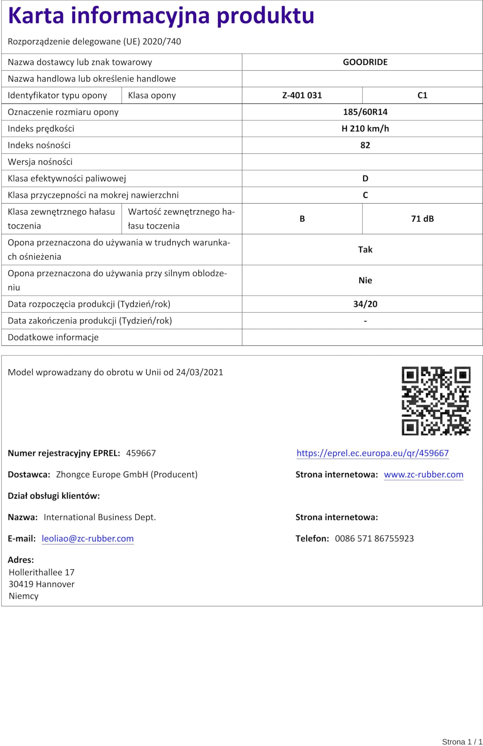 GOODRIDE 185/60 R14 82H 4 Stagioni Auto Compatibilità con VW POLO 9N GOLF III 1H1 GOLF II 19E, 1G1 Fox Hatchback 5Z1, 5Z3, 5Z4 GOLF I Cabriolet 155 GOLF I 17