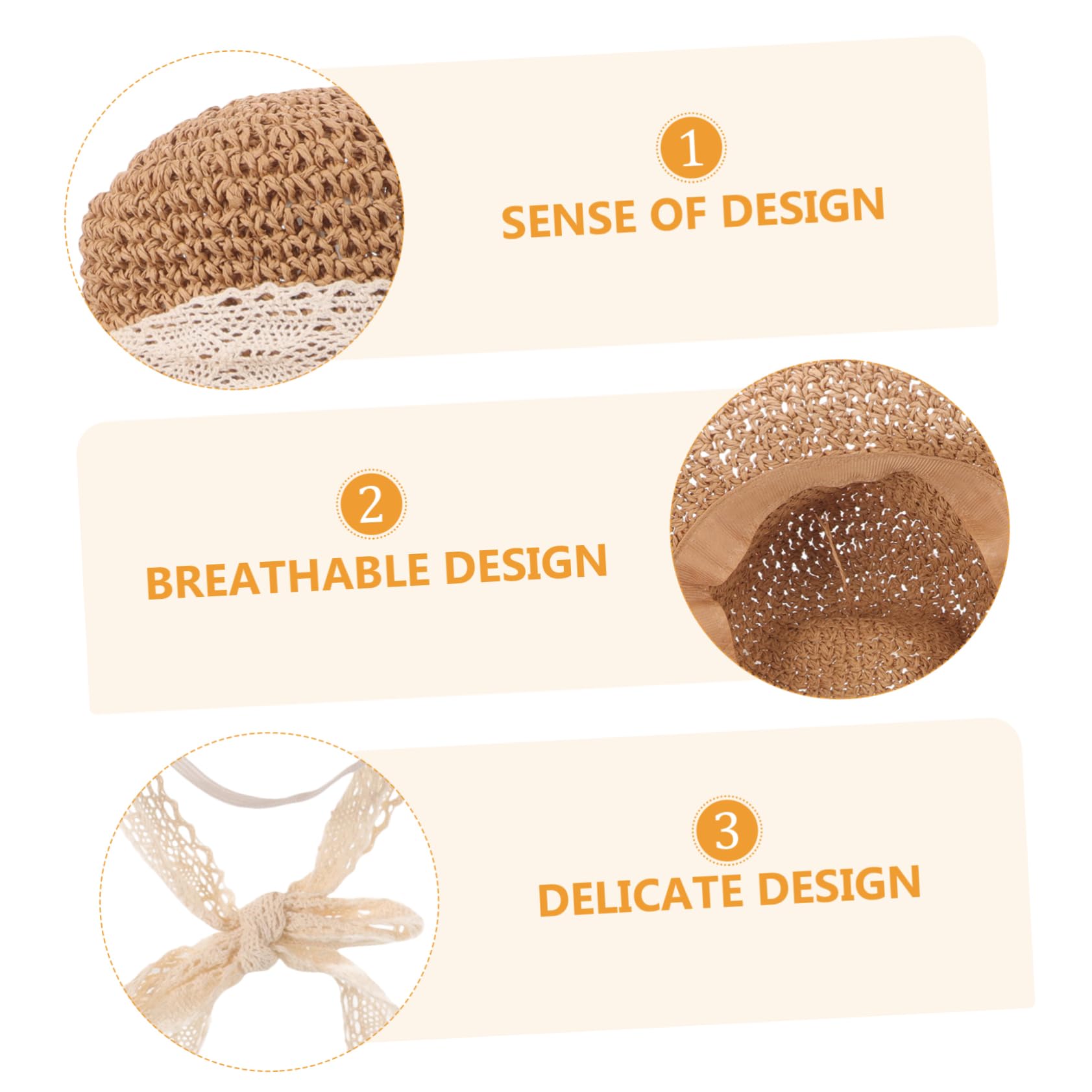 COLLBATH Adjustable Wide Brim for Boys and Girls Sun Protection Bucket Hat Child's Bonnet Khaki