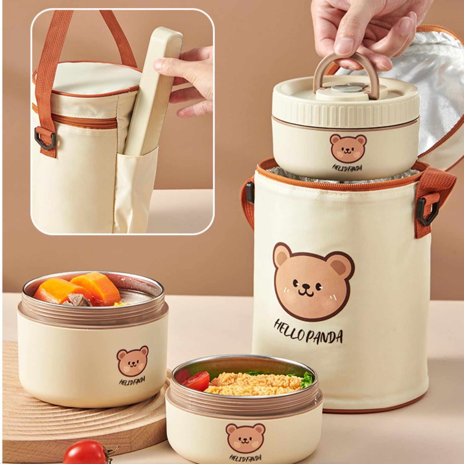 2L キッチン・日用品・その他 316ステンレス製保温弁当箱*2