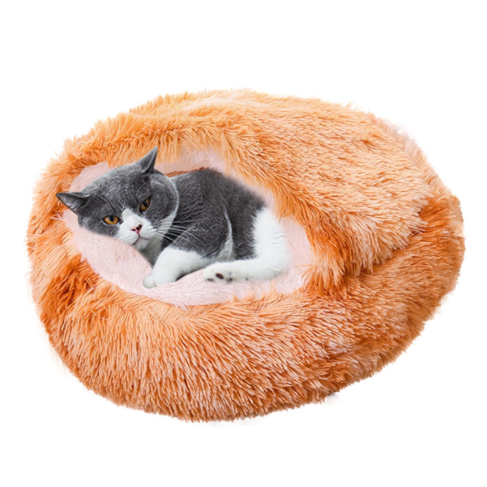 Genérico Camas para Gatos para Gatos de Interior - Camas para Mascotas para,Casa para con Fondo Antideslizante, Cama de Felpa Suave para Perros, Cama Cueva para, Suministros para Mascot