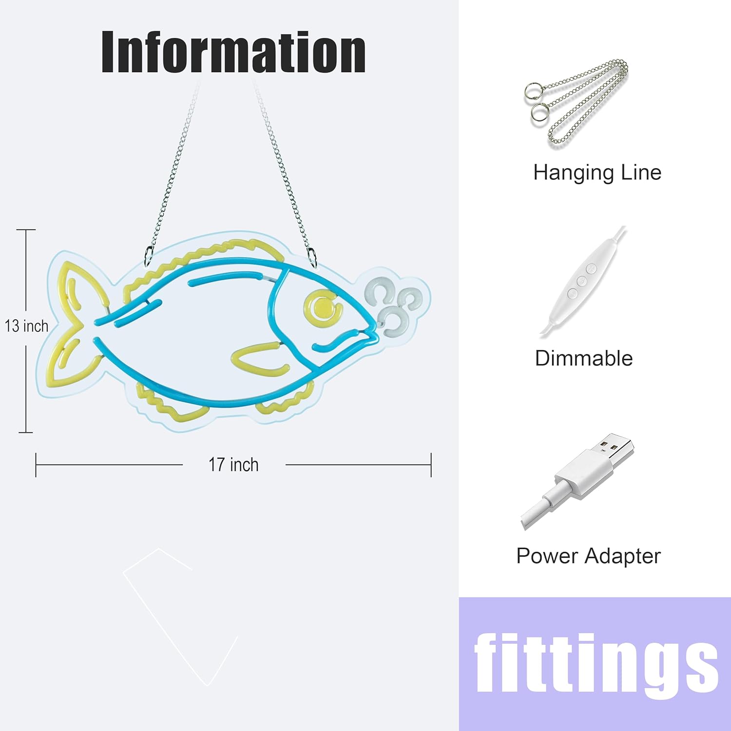 Fish Neon Sign Night light for Bar Club Bedroom Hotel Pub Cafe Wedding Birthday Party Gifts - Image 5