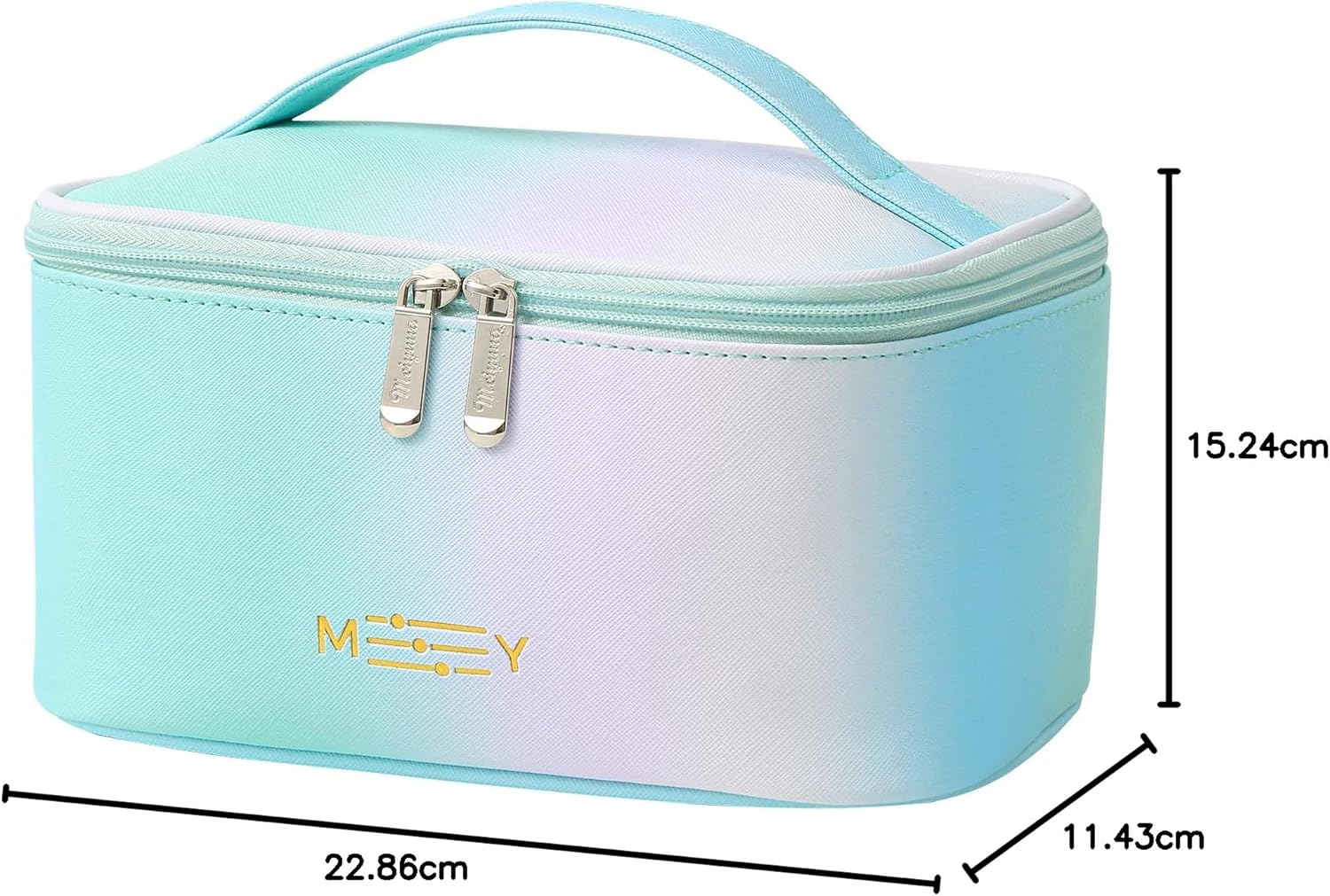 Gradient Makeup Bag Small Cosmetic Bags for Women Ladies Zipper Pouch Makeup Organizer Waterproof Cute Green Pink Blue(Rainbow Green) 10 71vD9VPPEXL. AC SL1500