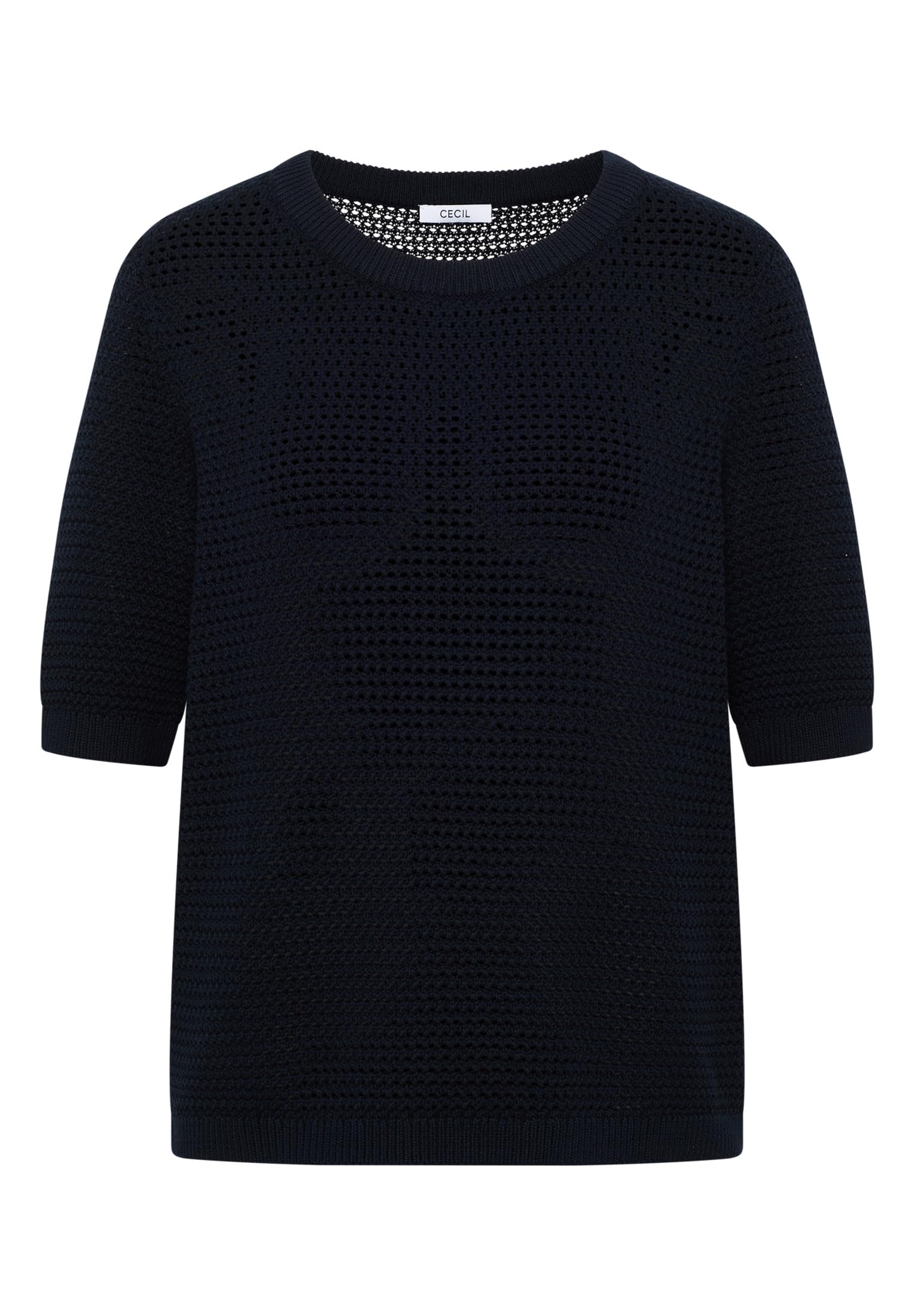 Cecil Damen 3017678 Kurzarm Pullover mit Struktur (1er Pack)
