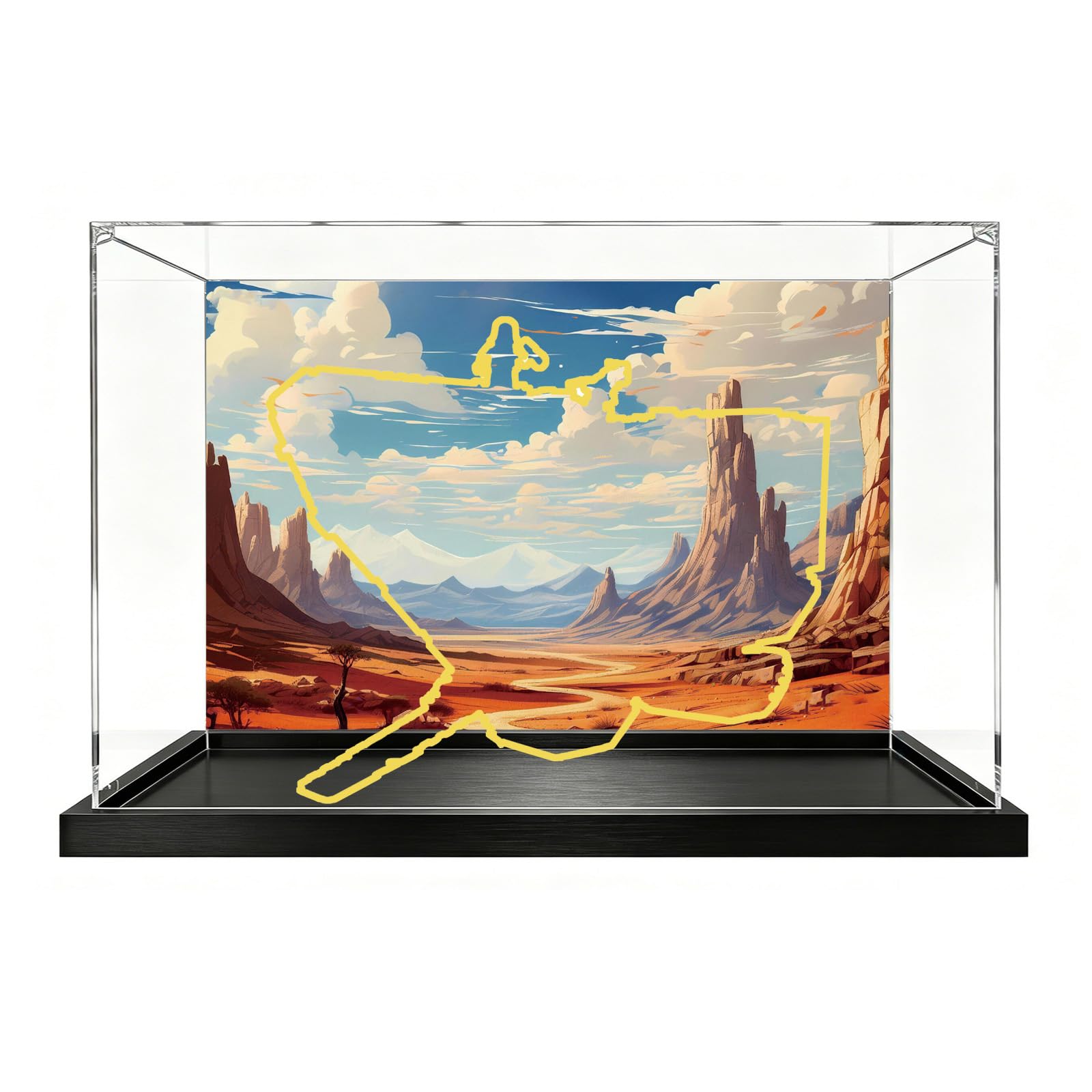 Qxlczzlc Background A Clear Acrylic Display Case Only For Lego 75453 Model (Background A)