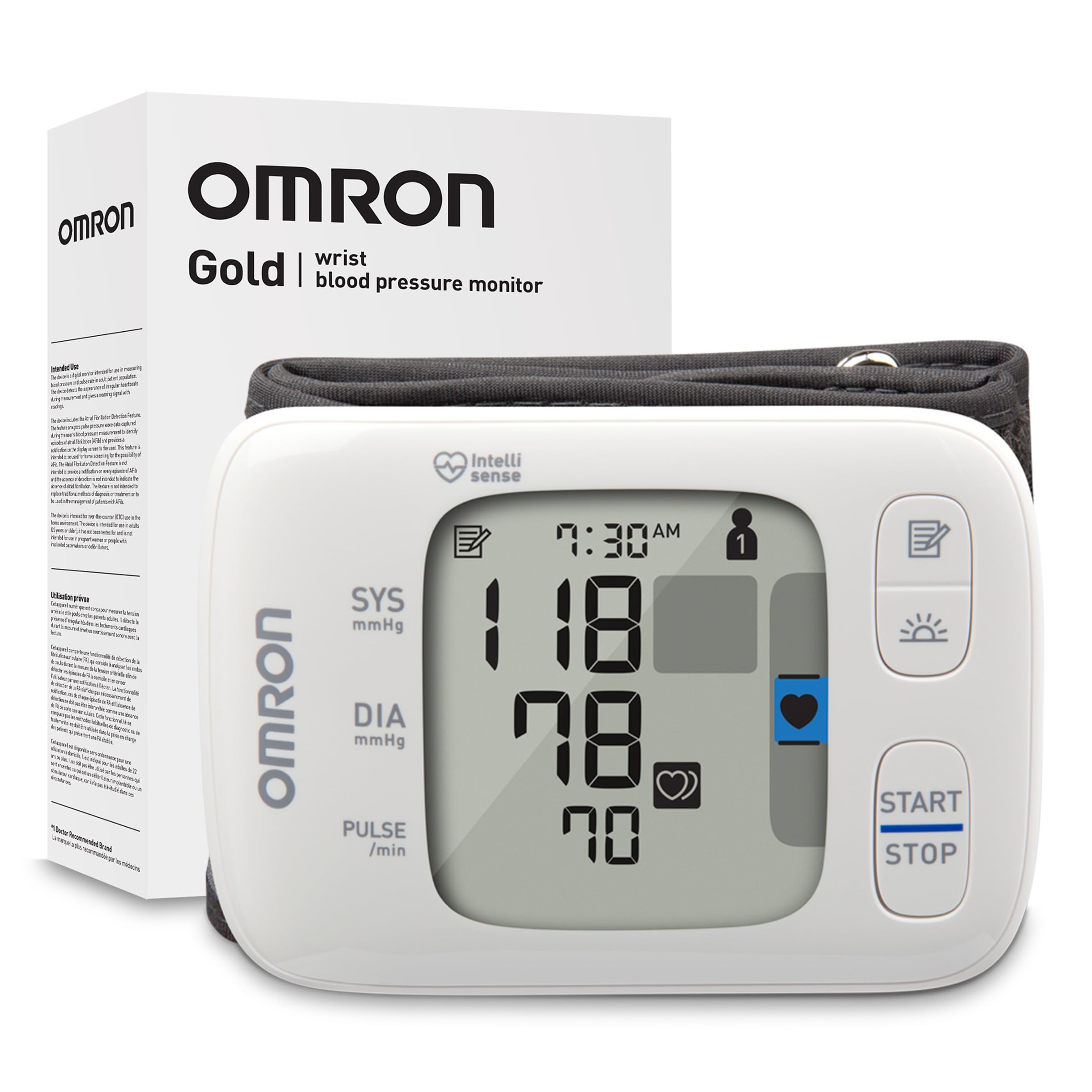OMRON Gold Wireless Wrist Blood Pressure Monitor in compact design