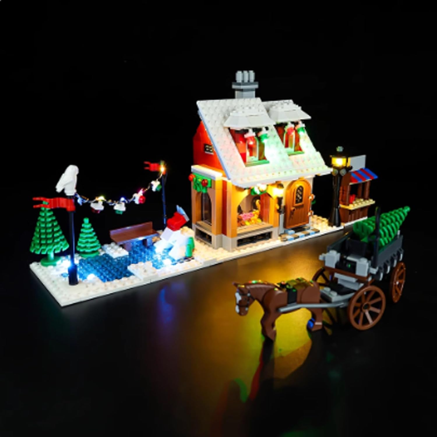 LED Lighting Kit Compatible with Lego 10216 Christmas Winter Bakery Series LED Light Set (Model Kit Not Included - Lighting Components Only) (Classic Model)