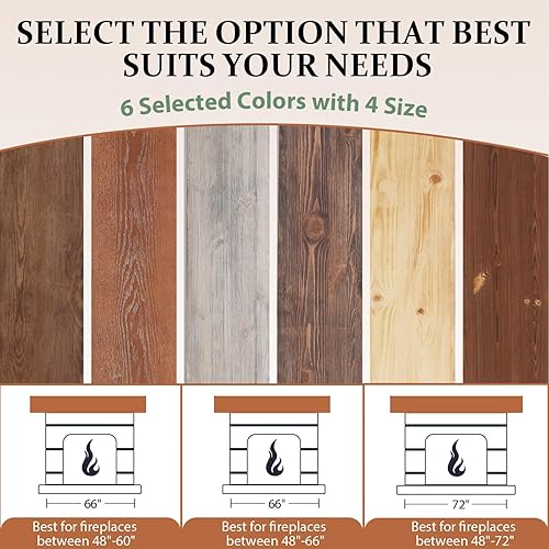 Miniatura 8 de Weyderk Mantel, mantel de chimenea de 72 pulgadas hecho a mano sólido con soporte de metal invisible resistente, estante flotante, mantel de