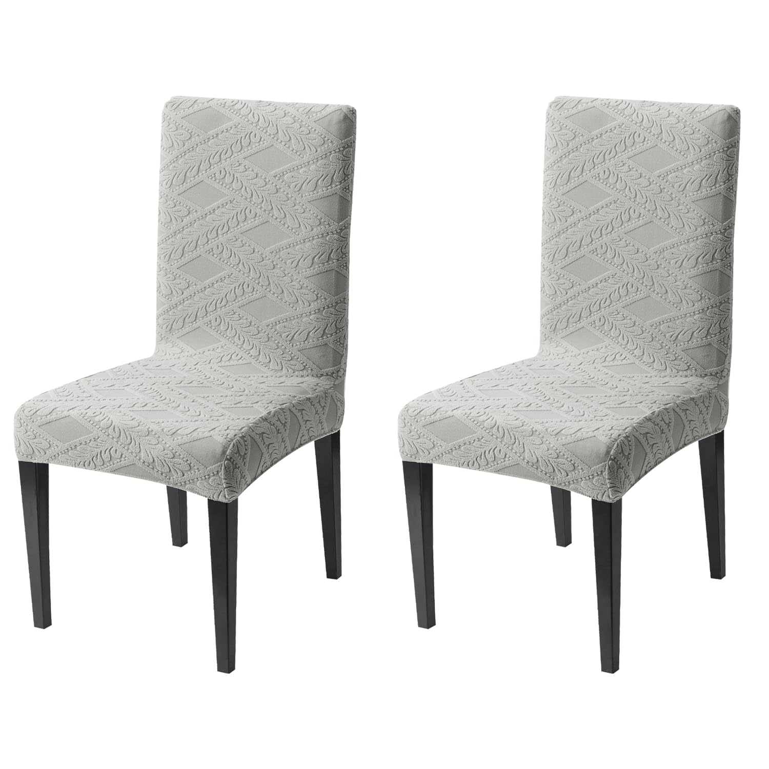 Stretchable Chair Covers - Green Jacquard Dining Covers -12