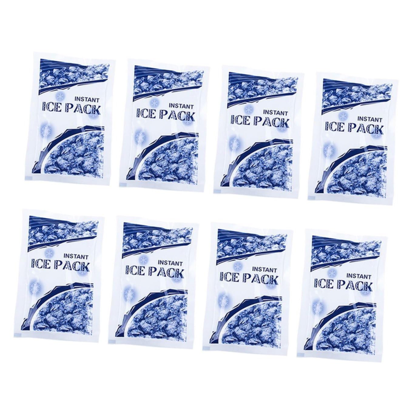 PLAFOPE 8 Stück Einweg Schnellkühl Eisbeutel mit Sofort Kühleffekt Mehrzweck Kühlpackungen für Verletzungen Verbrennungen und Insektenstiche Tragbar und Externe Kältequelle