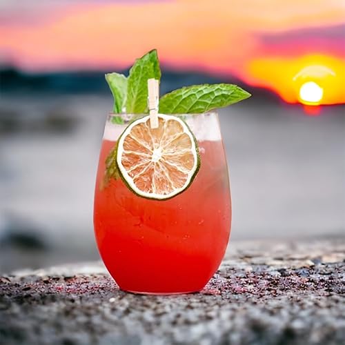 Miniatura 8 de Oojami 36 copas de vino de plástico desechables irrompibles sin tallo, tamaño pequeño, 10 onzas