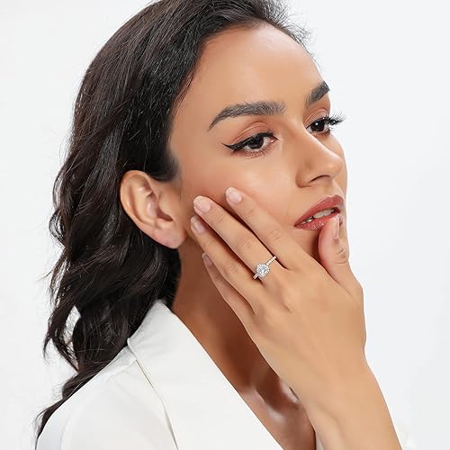 Miniatura 2 de MDFUN - Anillo de infinito, lujoso, chapado en oro rosa, con circonita cúbica