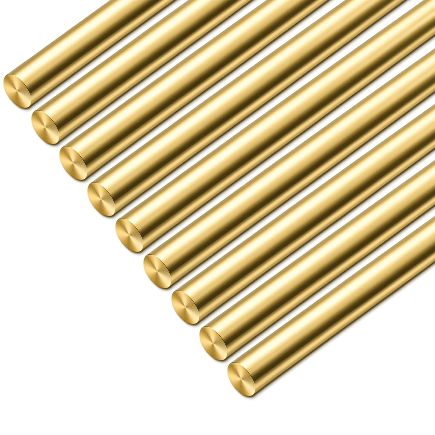 Chumia 20 Pcs 1/8 inch Brass Rods 1/8 x 12 in Solid Round Brass Rods for Knife Making Knife Handles Pins Stock Scale Dowel Rivet Gunsmithing Crafts Modeling Hobby Round Dowel Rivets