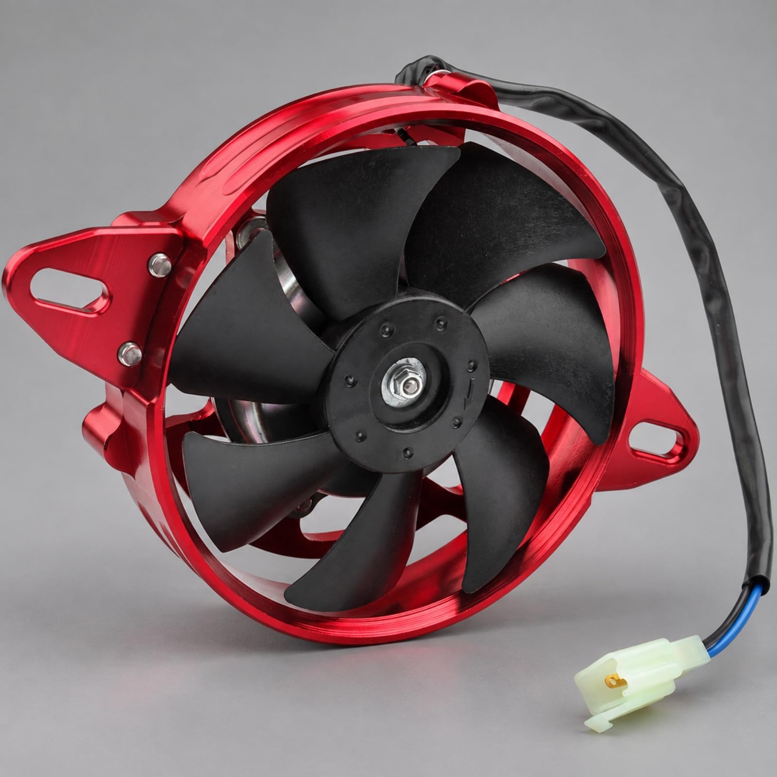 Qianly Ventilador Radiador 4 Pulgadas Ventilador Radiador con Carcasa Aluminio Ligero para Vehículos Terreno