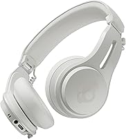 Skullcandy Icon ANC Wireless On-Ear Headphones: Noise Cancelling, 60H Battery, IPX4 Sweat Resistant, Foldable Travel-Ready - Bone