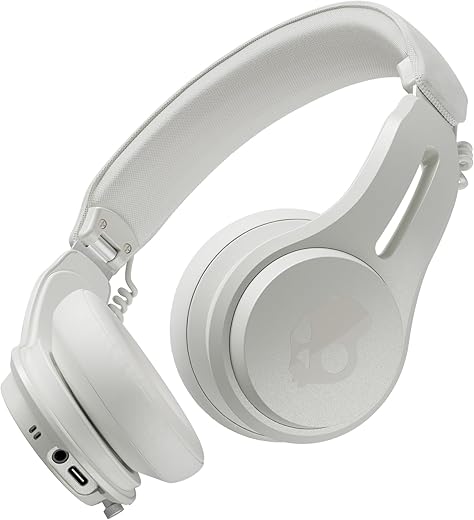 Skullcandy Icon ANC On-Ear Active Noise Cancelling Wireless Bluetooth Headphones, 60 Hr Battery, Microphone, Works with iPhone Android – Bone