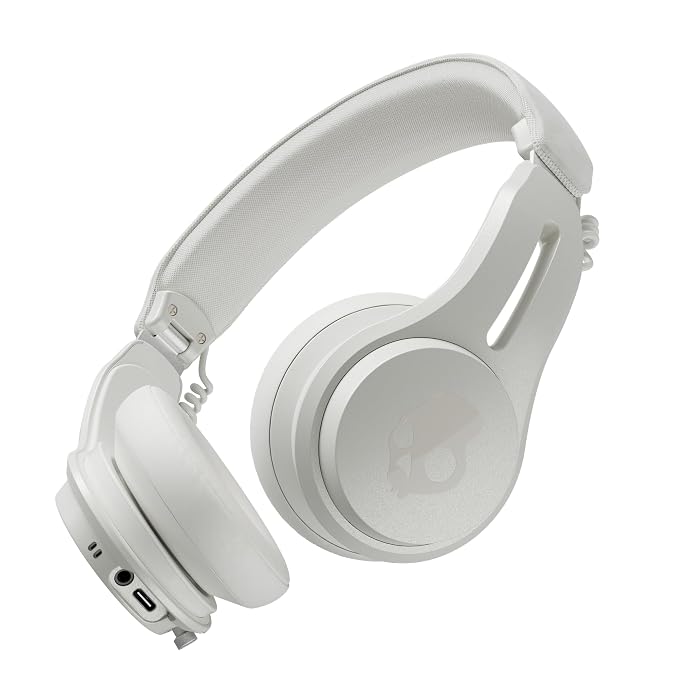 Skullcandy Icon ANC On-Ear Wireless Bluetooth Headphones - Active Noise Cancelling, 97.5dB 60Hr Battery + Rapid Charge, Mic, Stay-Aware Mode, iOS & Android – Bone