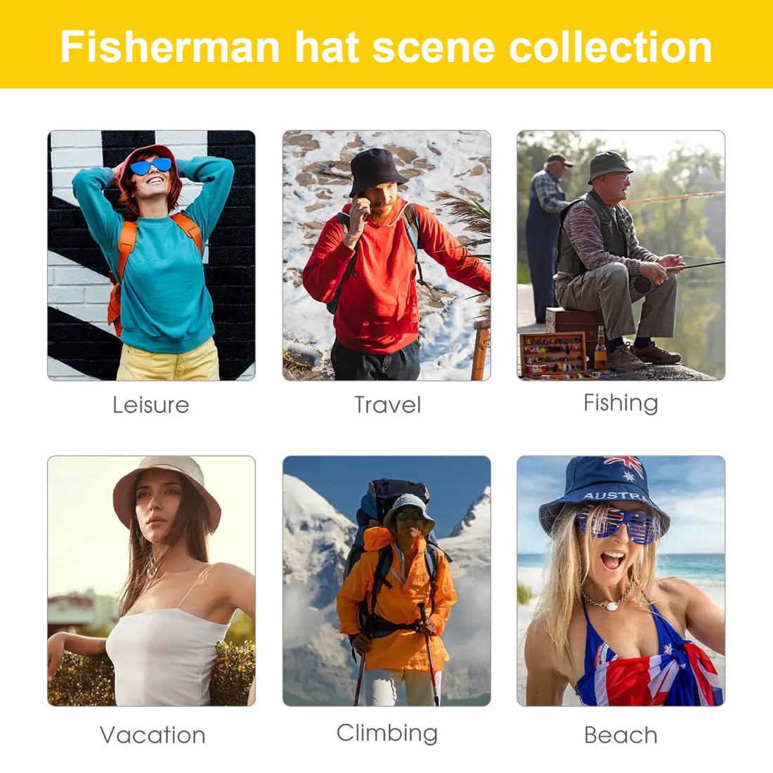 Gorro de pescador con estampado de patos – Gorro bucket reversible para mujeres y hombres, divertido accesorio para festivales, gorro de pesca para ocio y verano