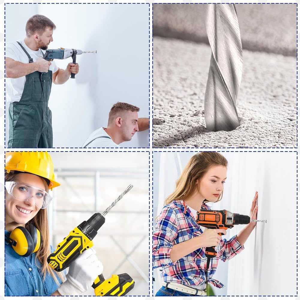 50 Stück Trockenbaubohrer, 1/8 Spiralsägespitzen-Schneidbits, Trockenbau-Führungsspitzen-Schneidbits, Werkzeuge, Zur Verwendung mit Spiralsäge