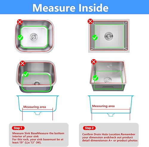 Miniatura 3 de Protectores de fregadero para fregadero de cocina de 12, 13, 16, 18, 19, 24, 26, 28, 29, 30 pulgadas, alfombrilla de silicona para fregadero