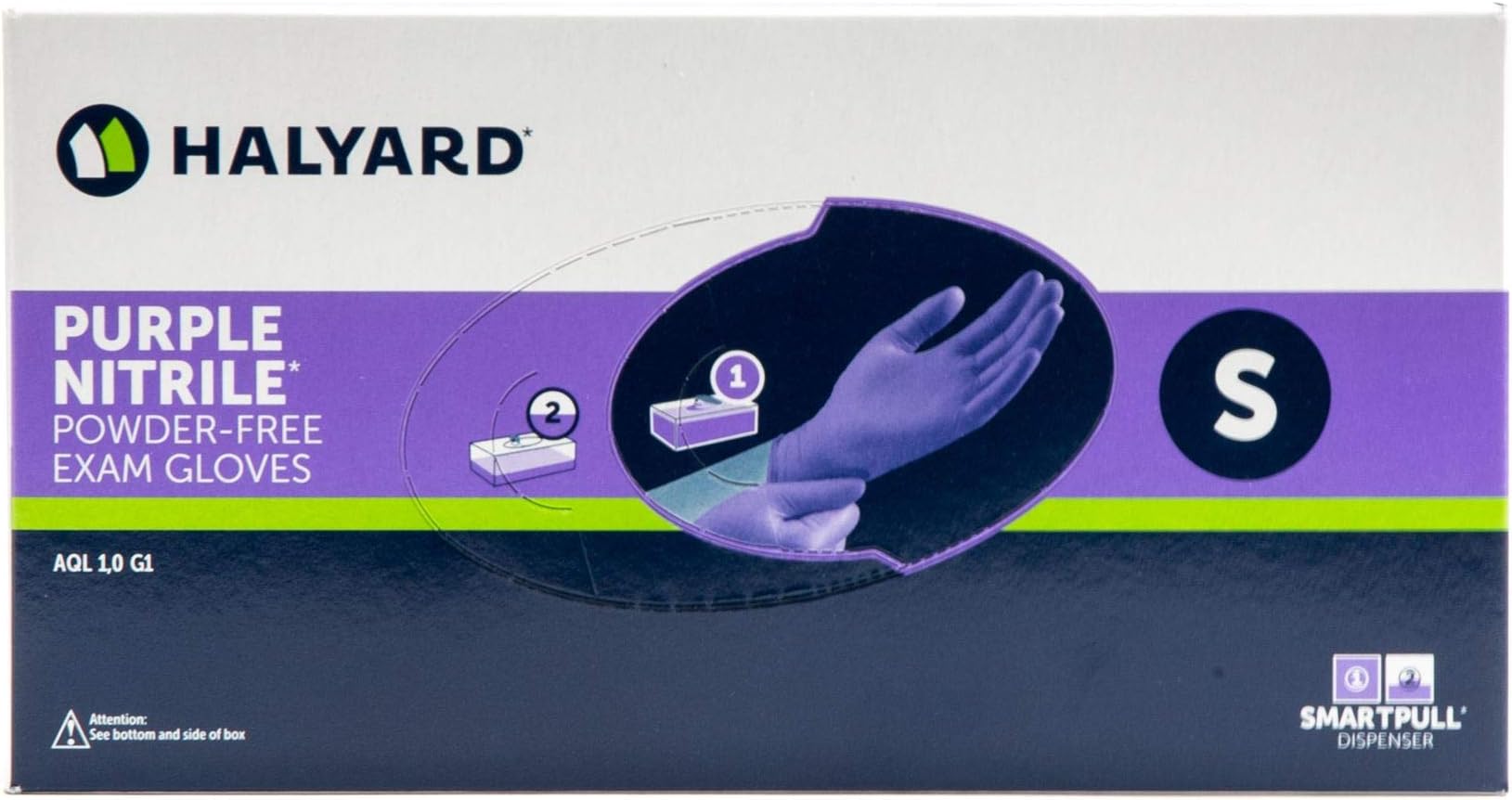 HALYARDHealth PURPLE NITRILE EXAM GLOVES Gloves, Small, 100/bx, 10 bx/cs (60 cs/plt)