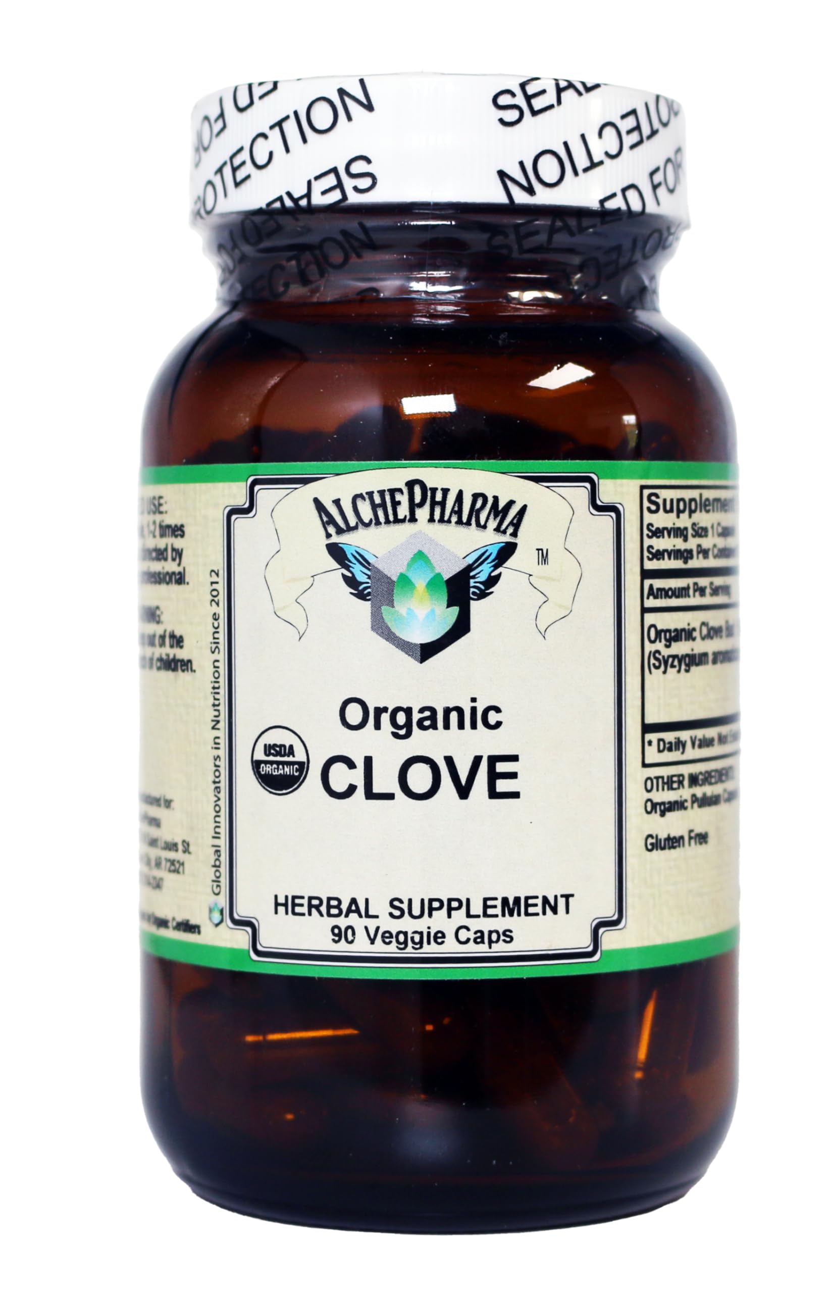 AlchePharma Organic Clove Bud Supplement, 500mg, Veggie Capsules