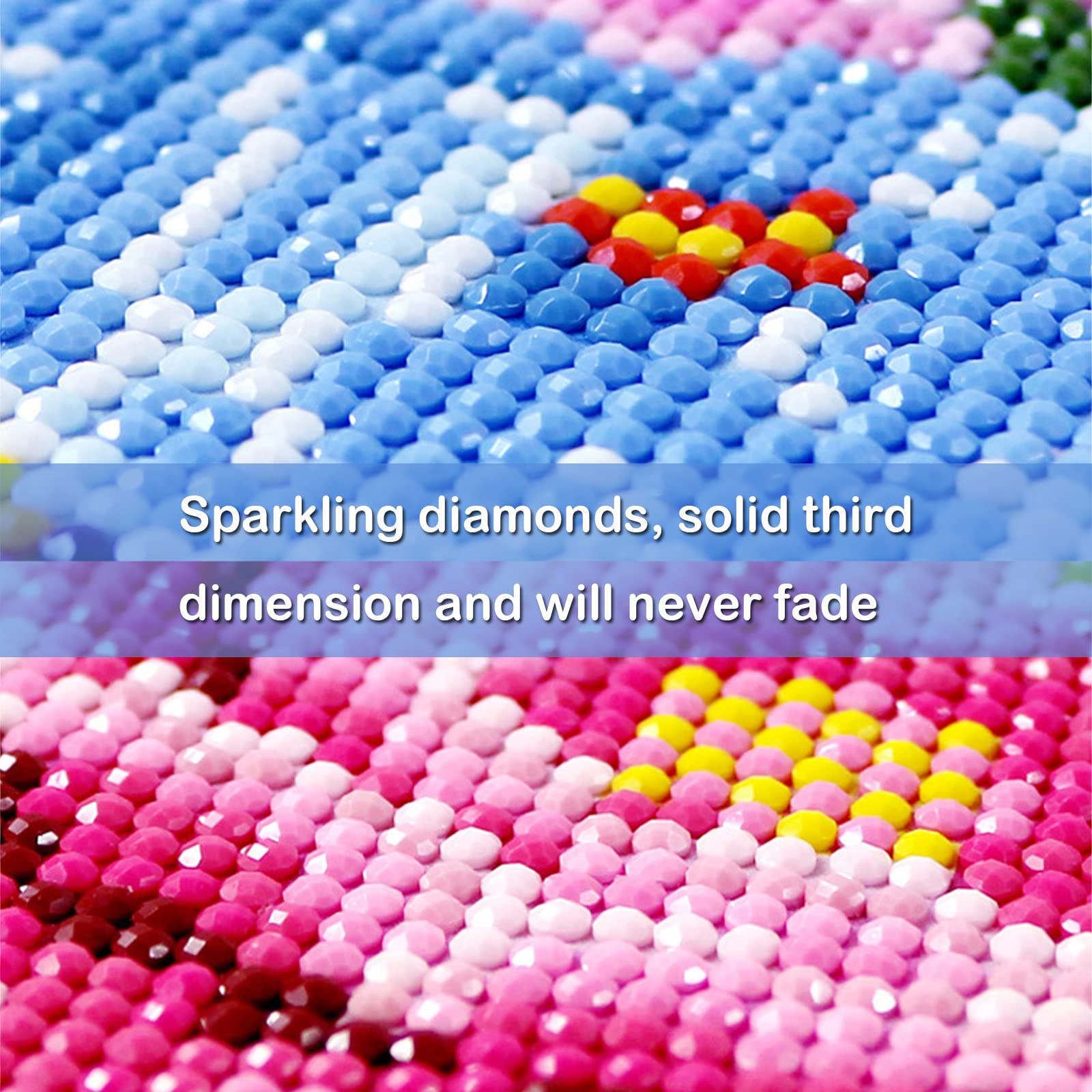 NAIMOER Diamond Painting 5D Mucca | Kit Fai Da Te 30x40 Cm Con Diamanti Rotondi E Tela, Per Adulti E Bambini