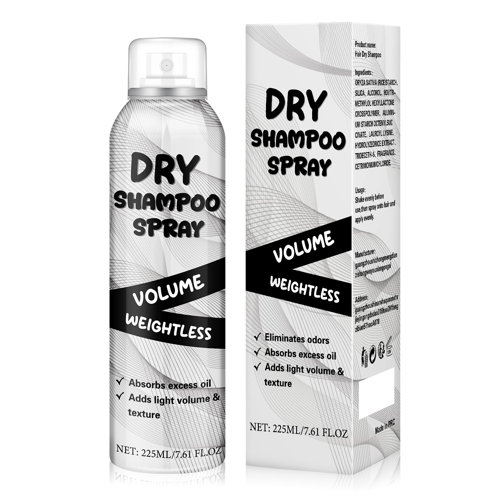 Volumizing Dry Shampoo Spray for Women & Men, Refresh for All Hair 7.6oz