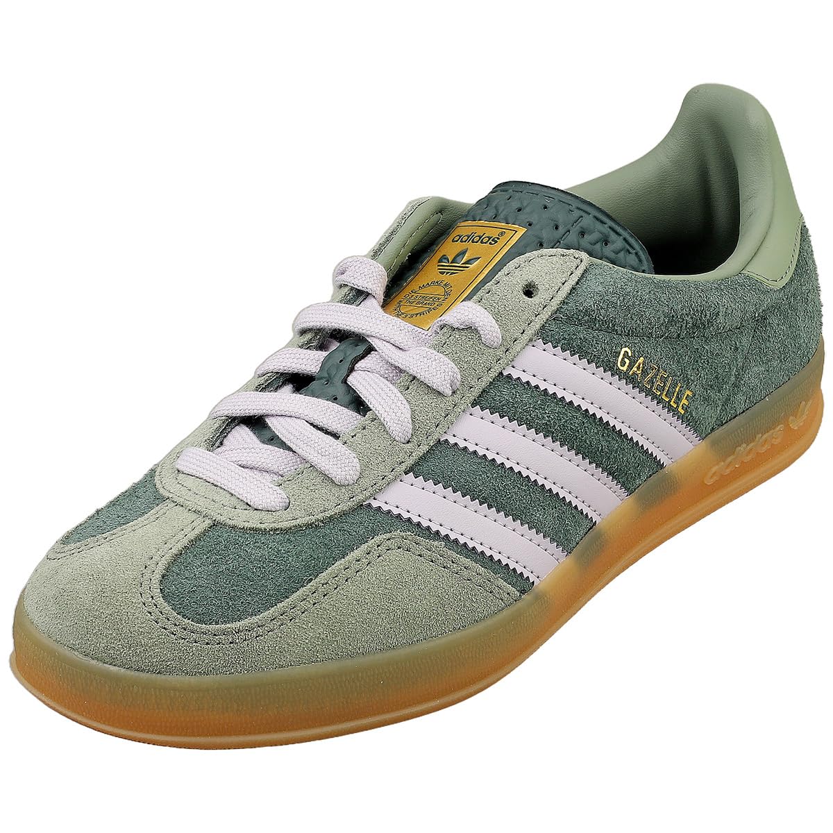 adidas Gazelle Indoor Men's Sneaker, Mineral Green/Silver Dawn/Silver Green, Size 9
