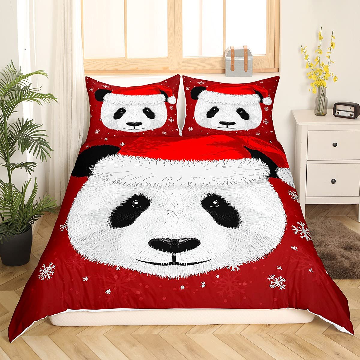 Ensemble panda de Noël 3 pièces pour enfants idéal pour les fêtes de fin d'année en famille