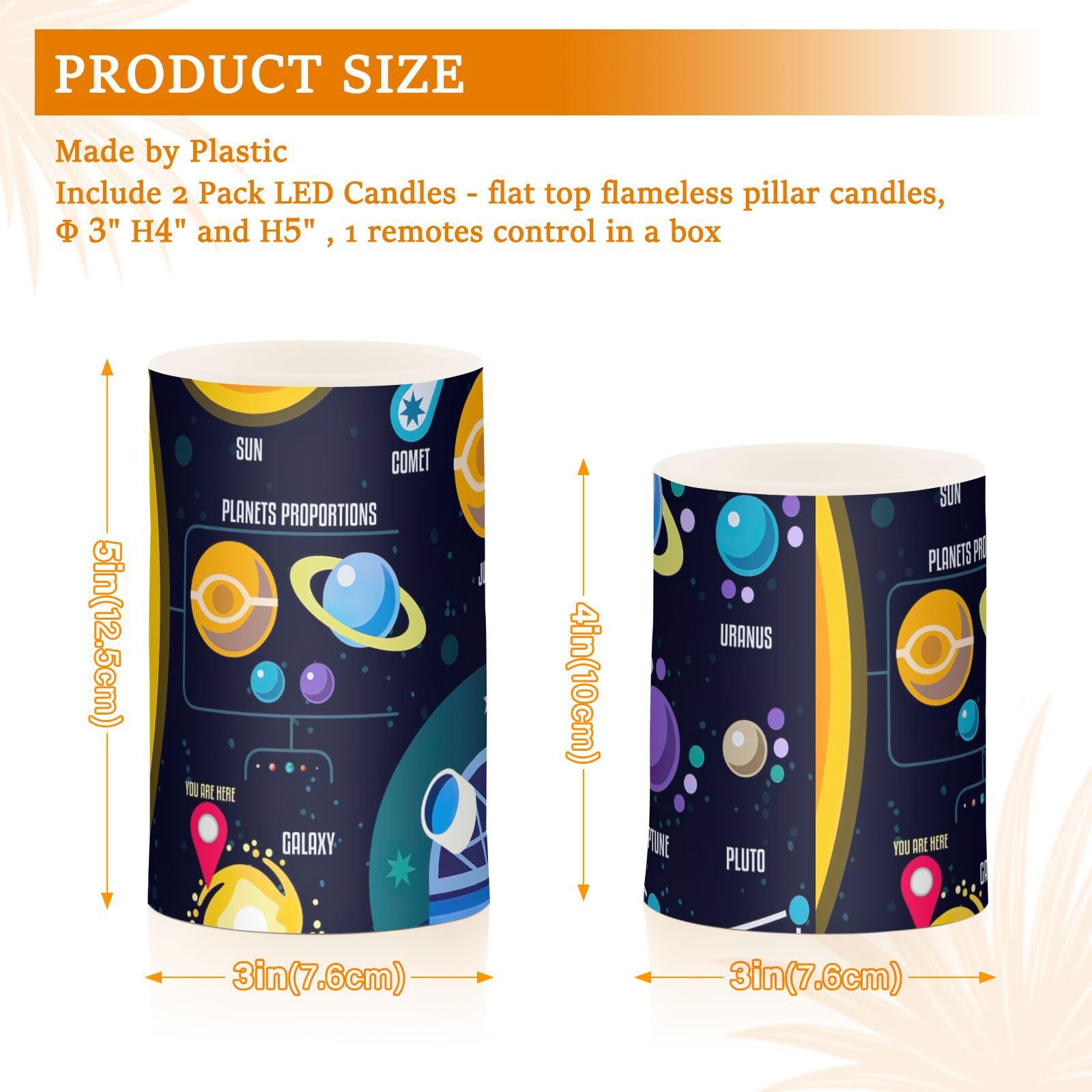 ODAWA Space Horizons Velas sin llama, velas de batería con temporizador remoto, velas para San Valentín, hogar, boda, decoración de cumpleaños
