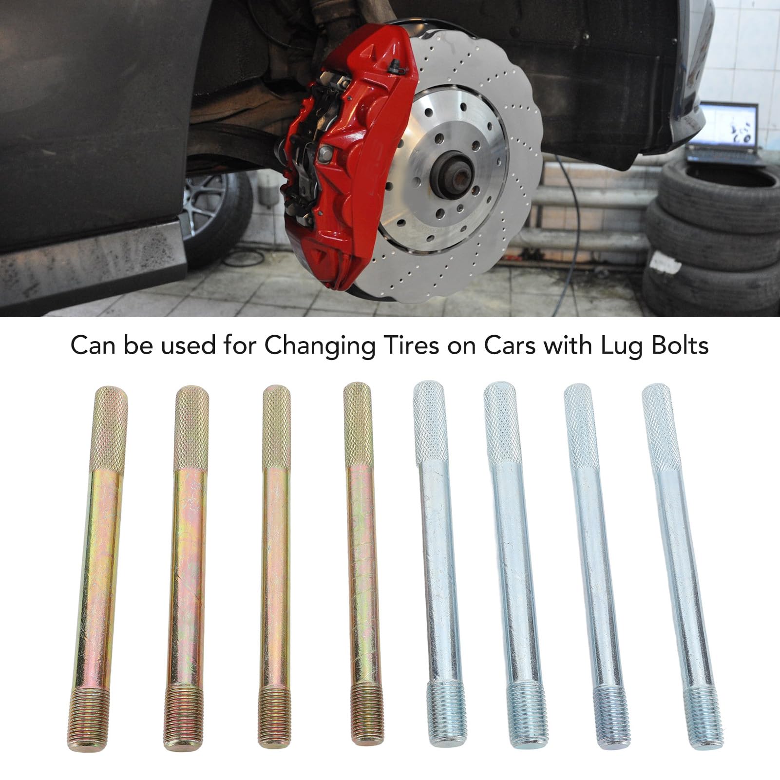 GOTOTOP Wheel Stud Alignment Pin, Steel Alloy Wheel Hanger Alignment Pin, Hub Fixing Rod, Changing Tires on Cars with Lug Bolts, Vehicle Tire Change Tool