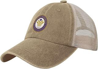 Bellevue University Logo Adjustable Baseball Cap Sport Vintage Washed Mesh Baseball Cap