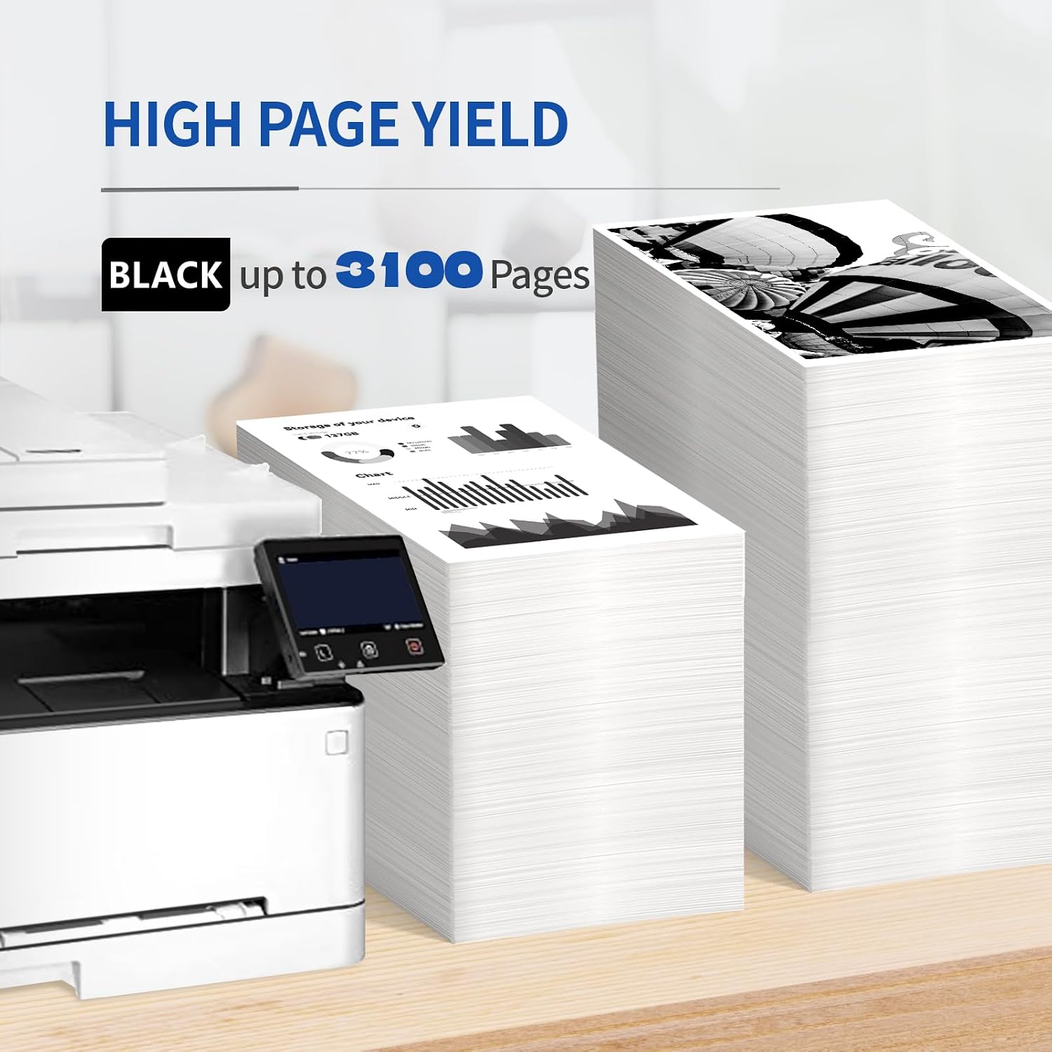 054H Black Toner Cartridge MF644Cdw MF642Cdw Work with Canon 054h 054 CRG-054H Black Toner Cartridge for Color ImageClass LBP622Cdw MF644Cdw MF642Cdw MF641cw MF642c MFb42cdw 643c 644c Printer - 2PK image 4