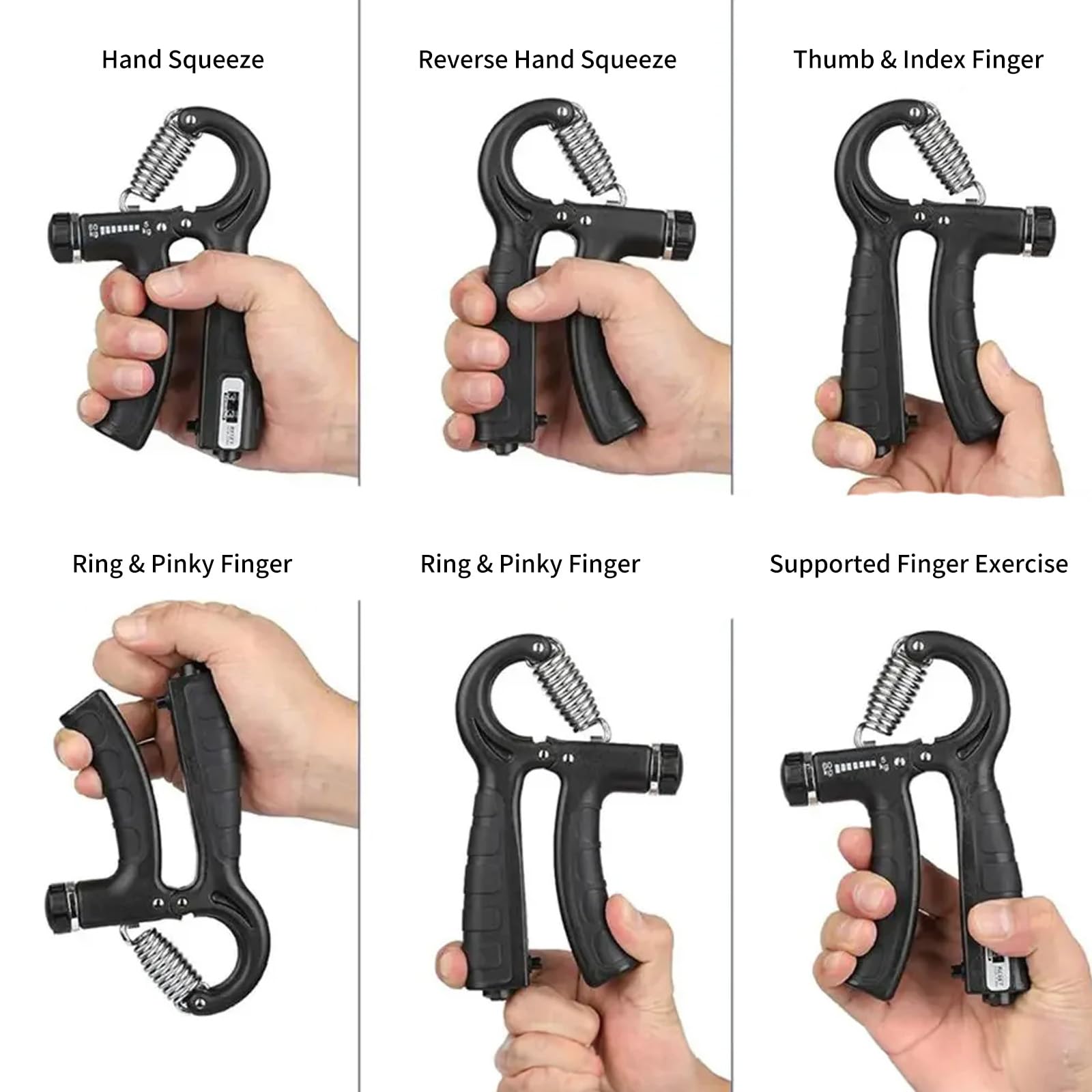 2er Set Einstellbarer Handtrainer 10–100 kg – Griffkraft- & Fingertrainer + Unterarmtrainer – Universal für Fitness, Klettern, Rehabilitation & Alltagsfitness