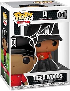Tiger Woods #01 Facsimile Signed Reprint Laser Autographed Funko POP! Golf Figurine with Protector Case