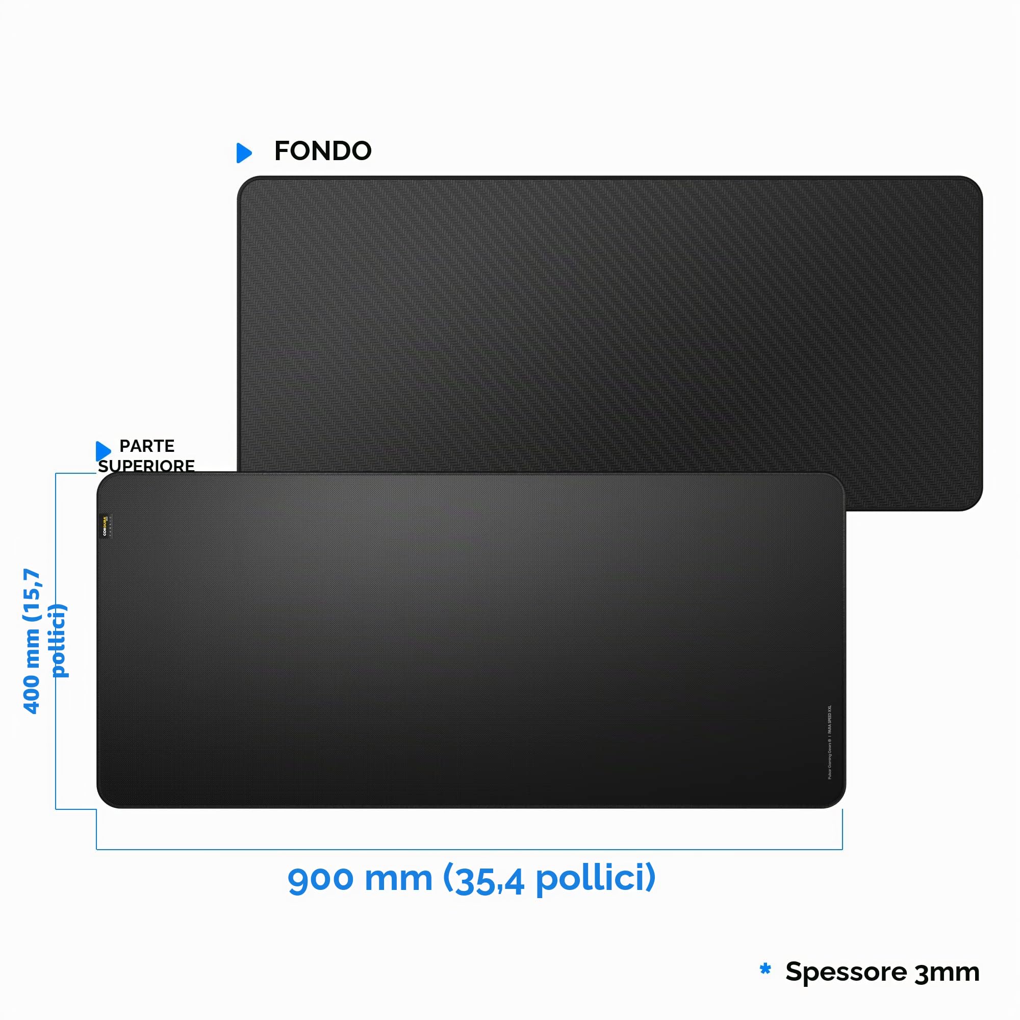 Pulsar Gaming Gears ParaSpeed v2 Tappetino Gaming, XXL, Nero | High-Speed Surface Designed for Fast Tracking and Precise Mouse Control