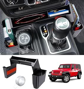 Eamplest Gear Shift Center Console Organizer for Jeep Wrangler JL/JLU and Gladiator JT