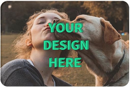Custom Rug Personalized Decor Mat 19.5x31.5 inch, Customize Your Own Picture and Print Text, Modern Carpet for Home Decoration Area Rug White