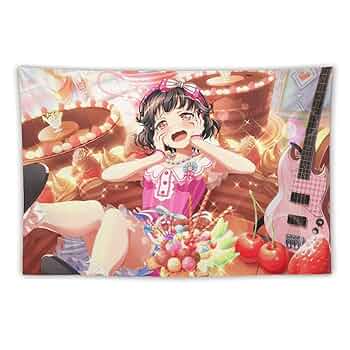 レア品　バンドリ　ポスター額縁付き　横52.4cm 縦74cm Amazon.co.jp: バンドリ！牛込 りみ タペストリー かわいい